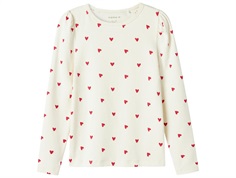 Name It top cloud dancer med hjerteprint